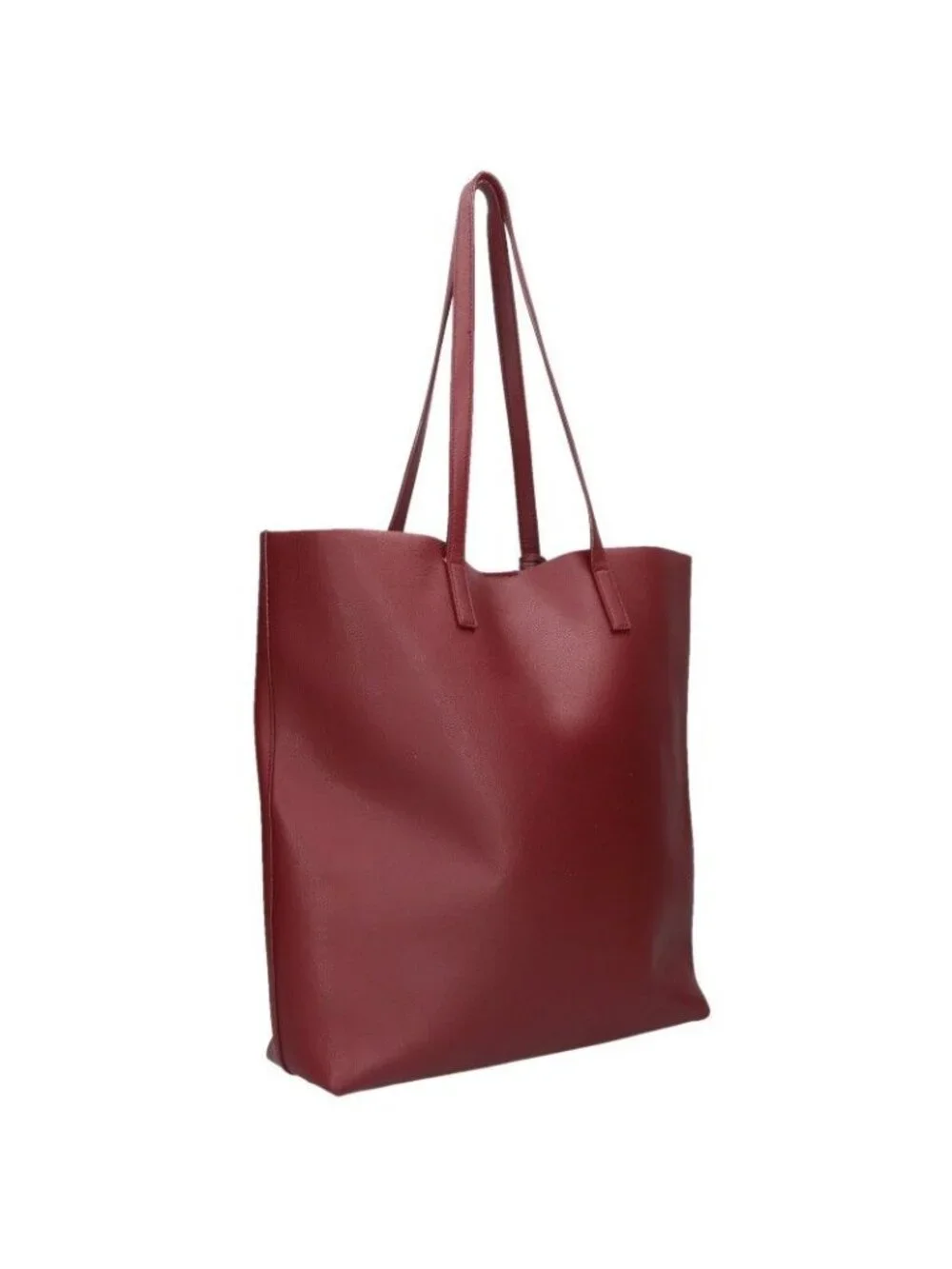 Saint Laurent Paris North South Logo Printed Shopping Leather Tote
